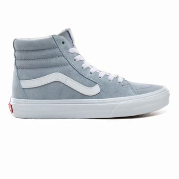 Vans Pig Suede Sk8-Hi - Naisten Korkeavartiset tennarit - Sininen/Valkoinen